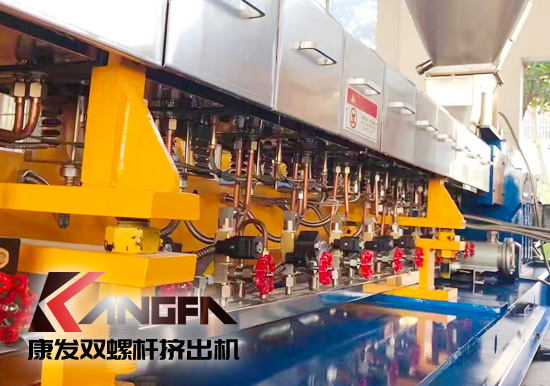 康發(fā)售后服務(wù)無(wú)止境！客戶水拉條JSH-75雙螺桿擠出機(jī) 普通玻纖增強(qiáng)改性售后維保記