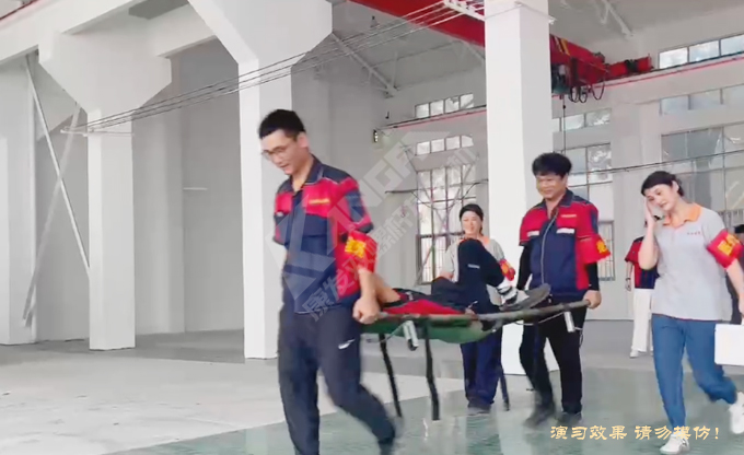 南京康發(fā)雙螺桿擠出機開展行車事故應急預案演練